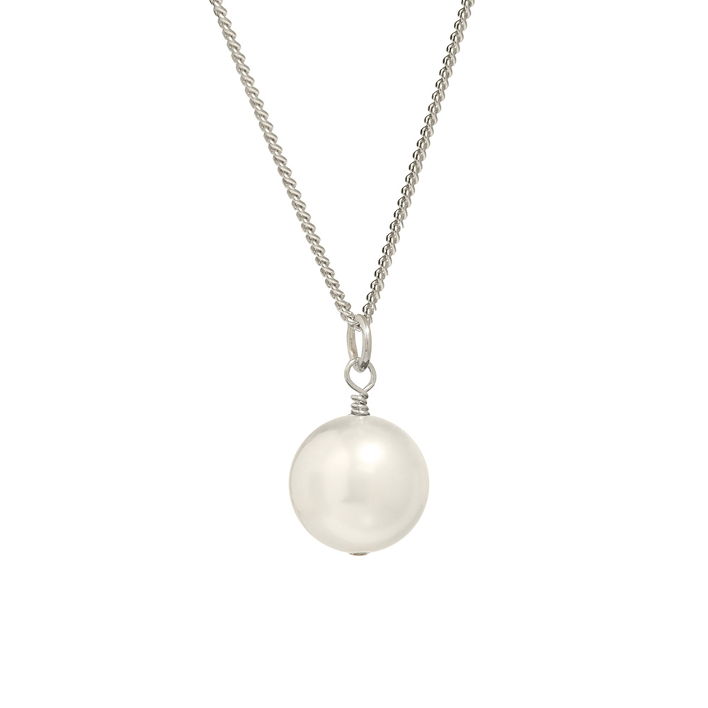 white pearl drop pendant