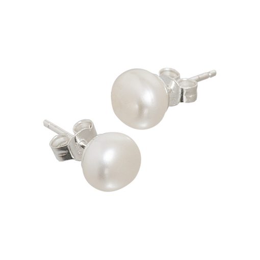 pearl stud earrings