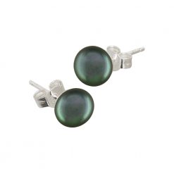 Dark Pearl Stud Earrings