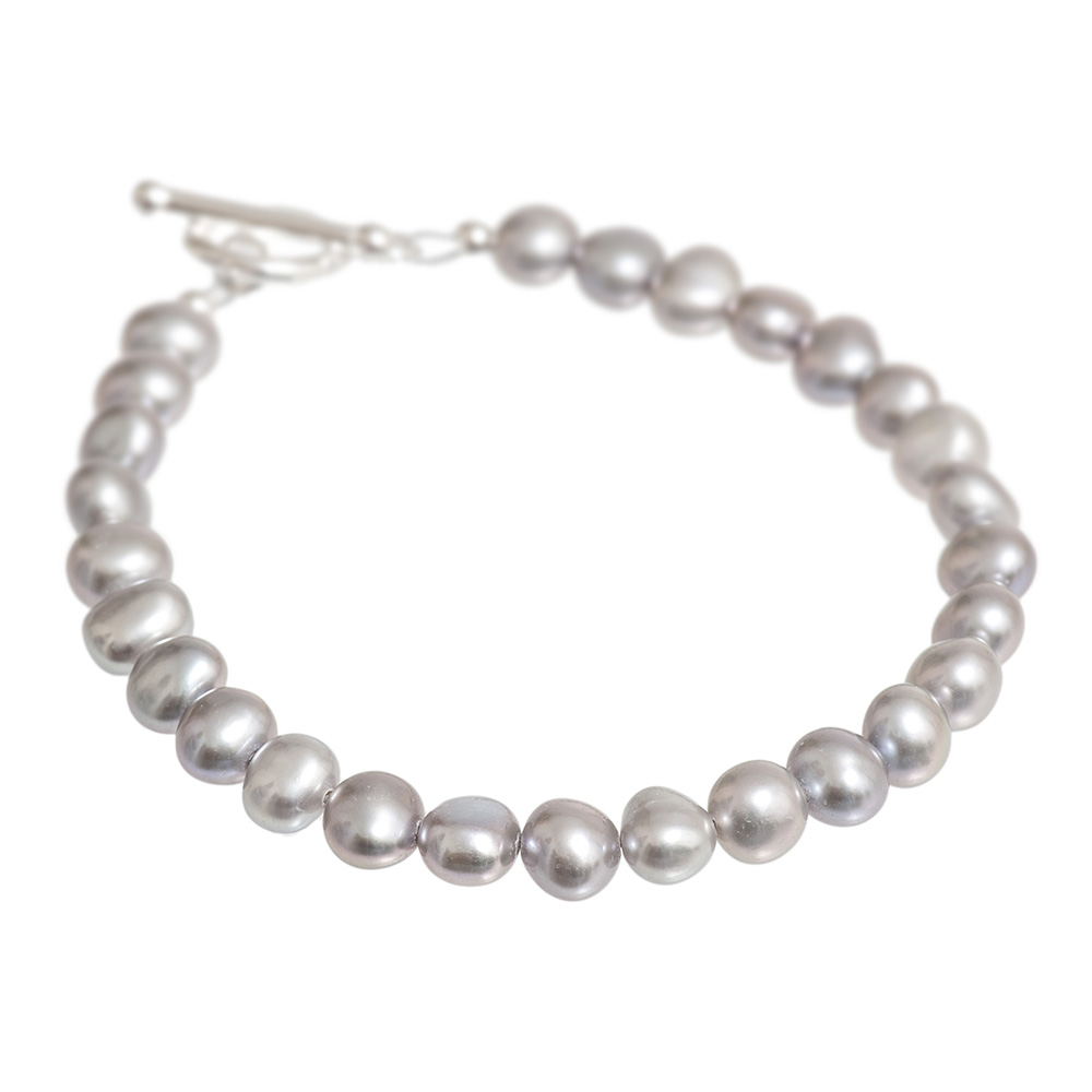 grey freshwater pearl bracelet