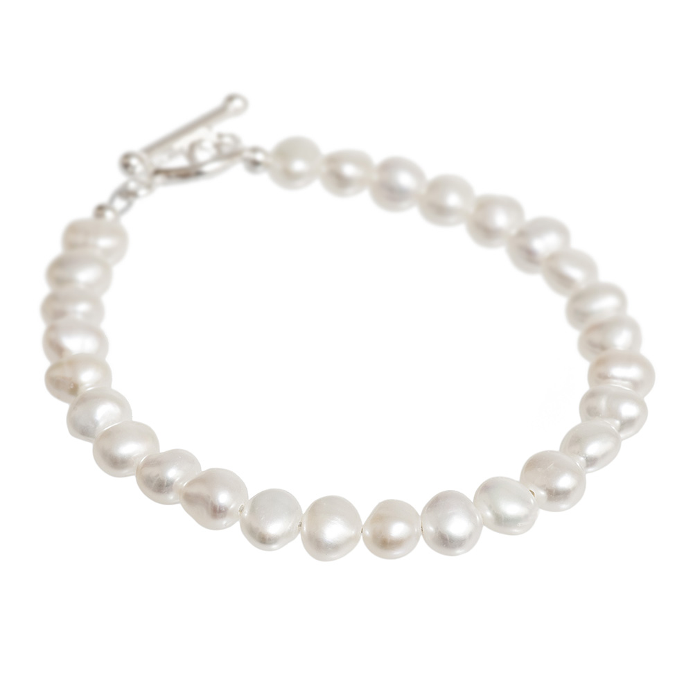 cream freshwater pearl bracelet