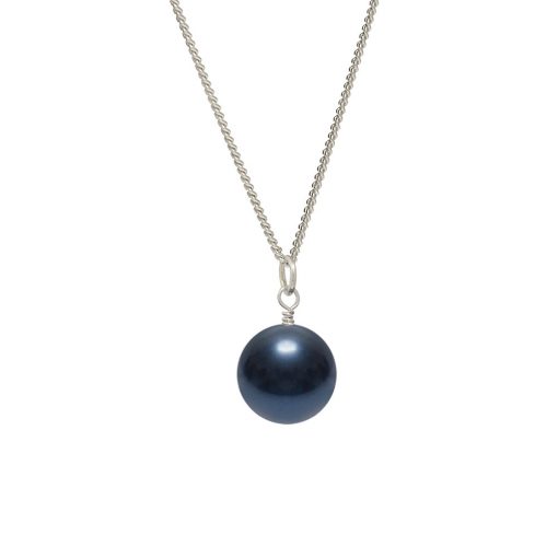 dark blue pearl drop pendant