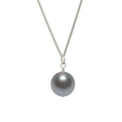 dark grey pearl drop pendant