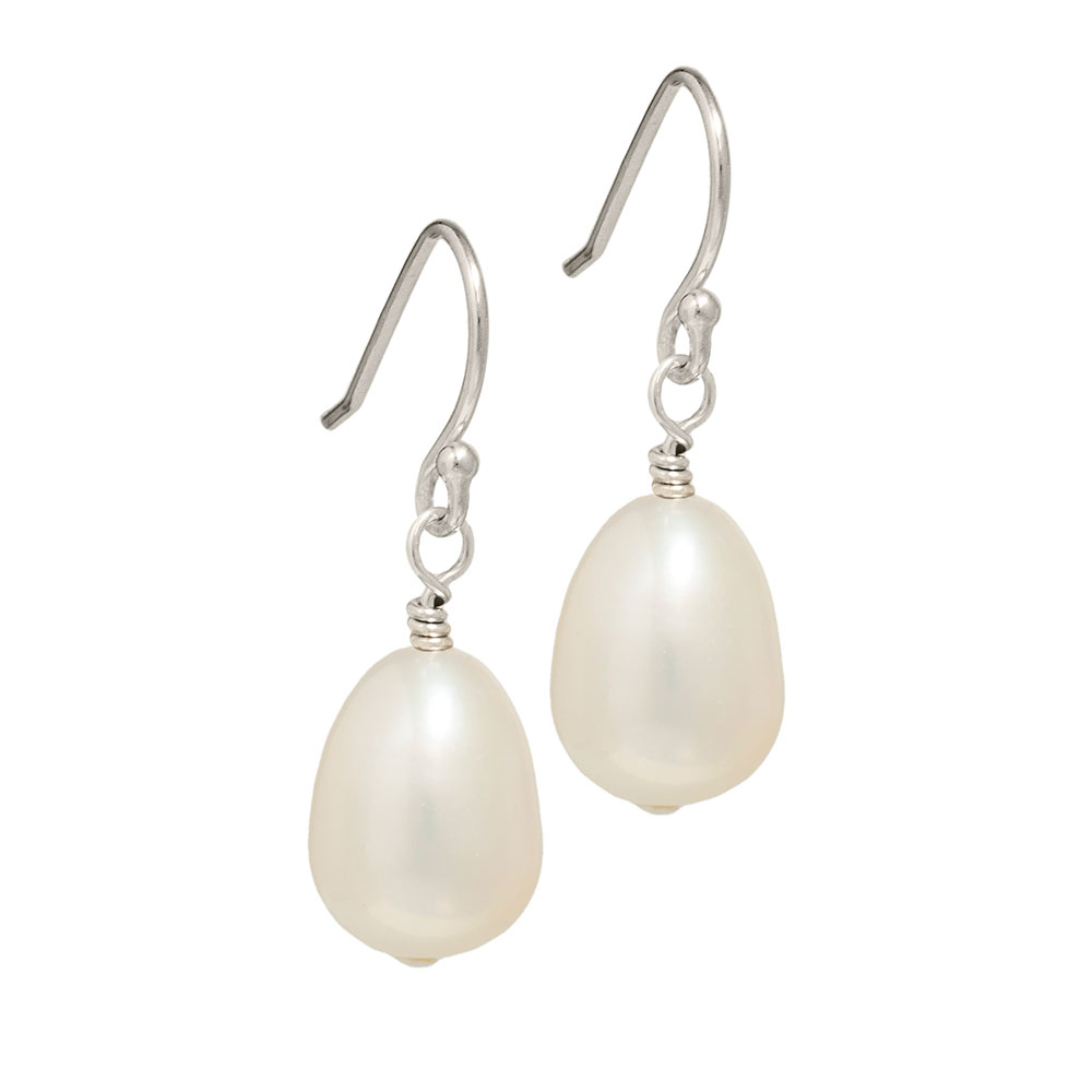 Teardrop Pearl Earrings | Freshwater Pearl Earrings | Biba & Rose