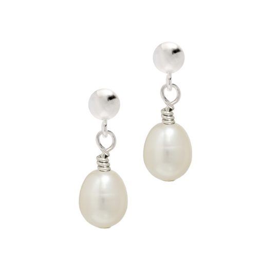 Small pearl drop earrings