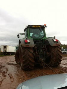 Biba & Rose being towed!