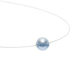 single blue floating pearl