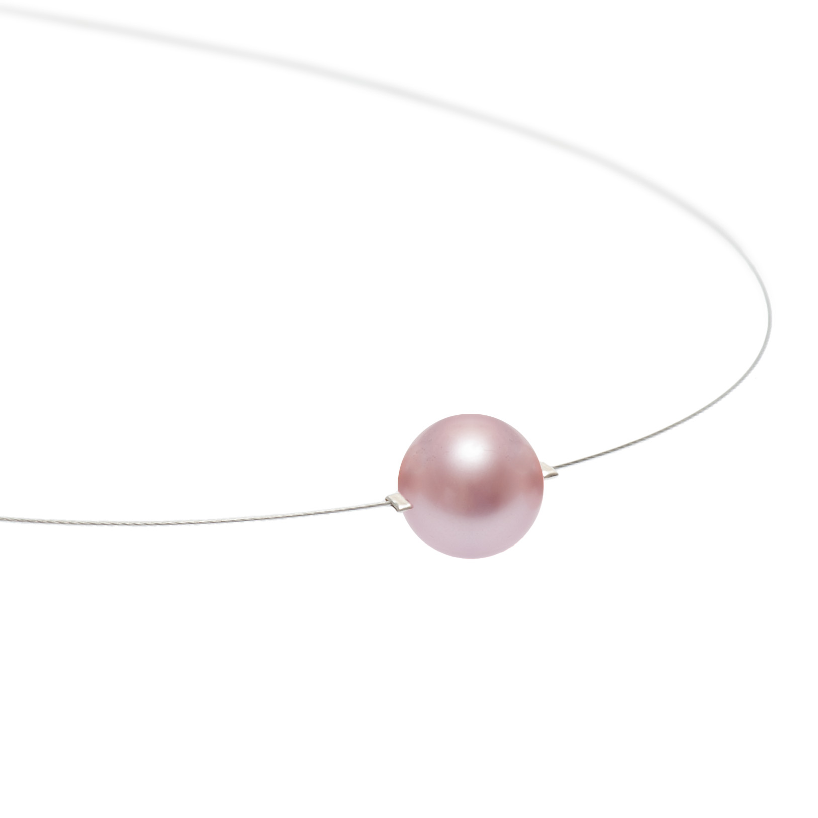 Single floating pearl necklace clearance