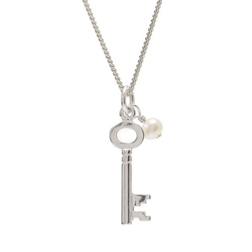 silver key pendant