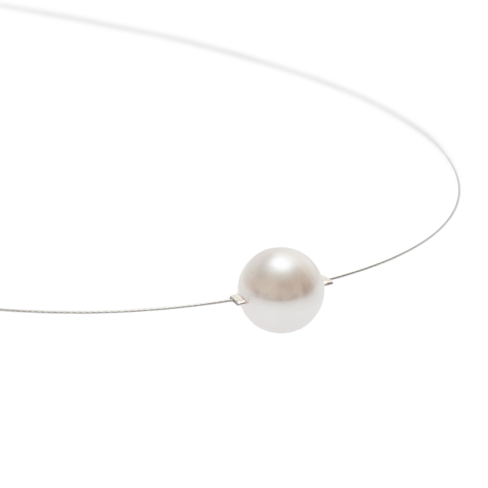 Single Pearl Necklaces on Leather Cords