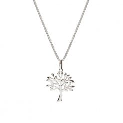 silver tree pendant necklace