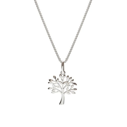 silver tree pendant necklace