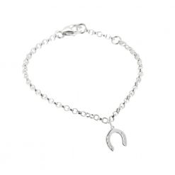 Silver Horsehoe Charm Bracelet