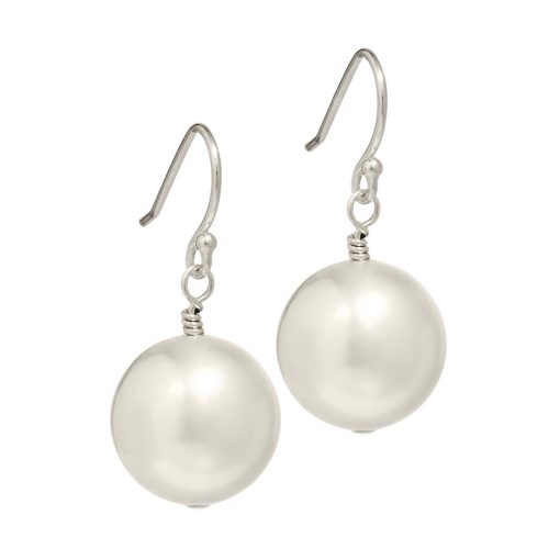 white Swarovski pearl drop earrings