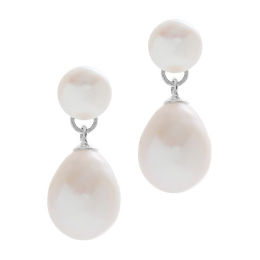 Double Pearl Drop Earrings