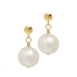 classic pearl gold earrings