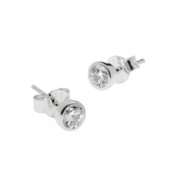 Crystal Stud Earrings Silver Stud Earrings Biba & Rose