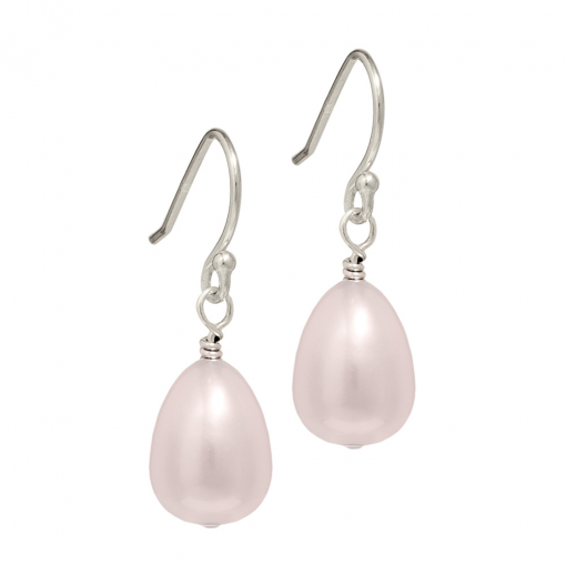 Pink Pearl Teardrop Earrings