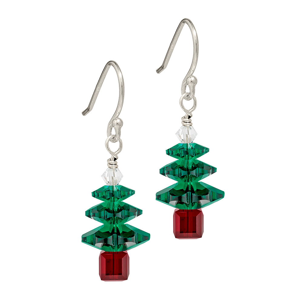 Biba & rose Christmas Tree Earrings