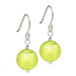bright green Murano Glass Earrings