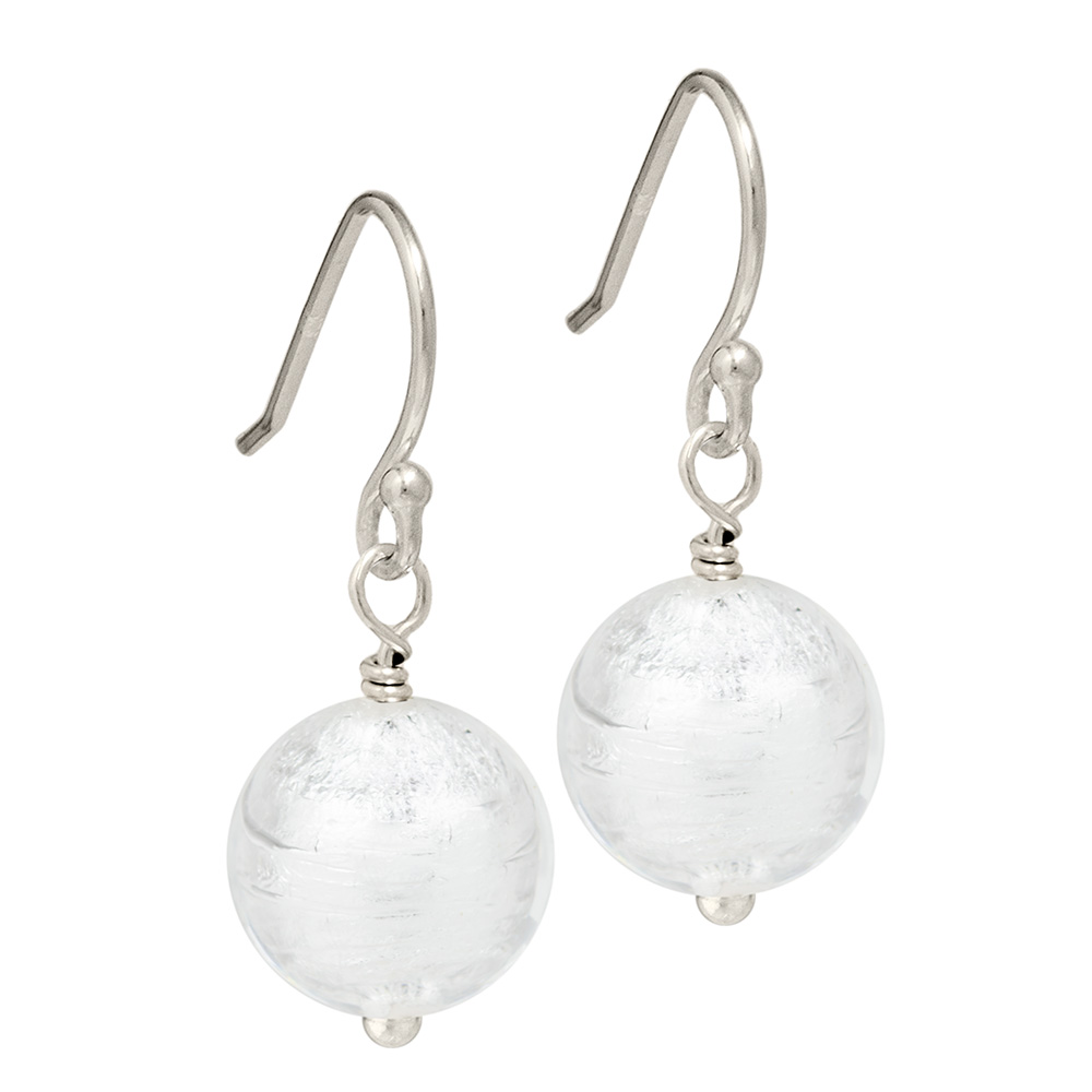 silver Murano Glass earrings
