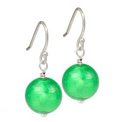 emerald green Murano Glass earrings