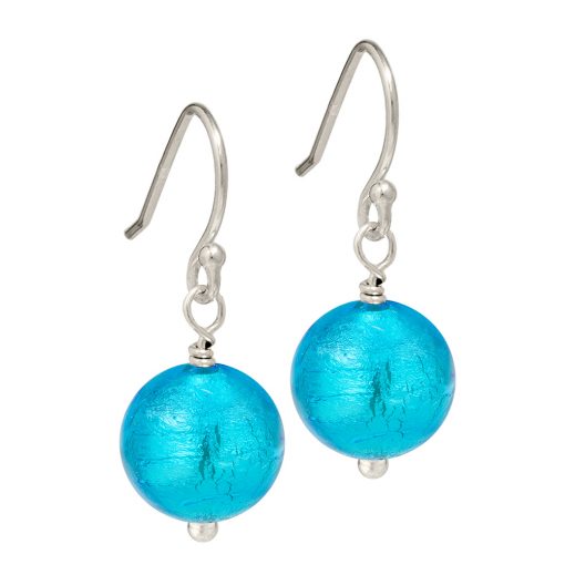 aqua Murano Glass earrings