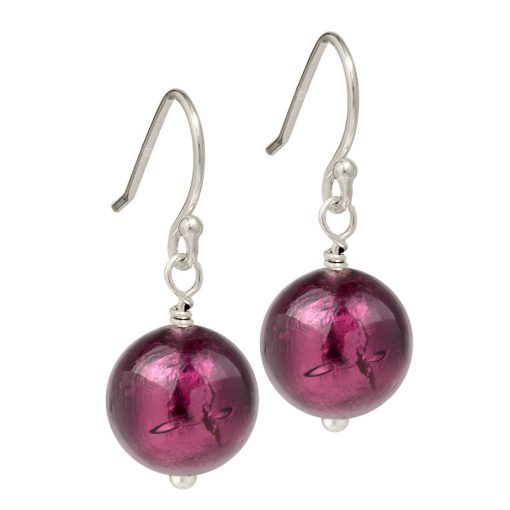 purple Murano Glass earrings