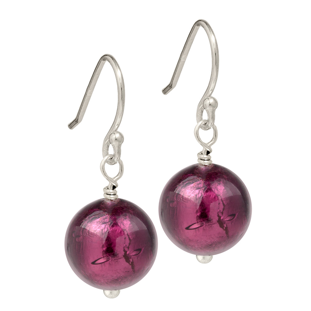 purple Murano Glass earrings