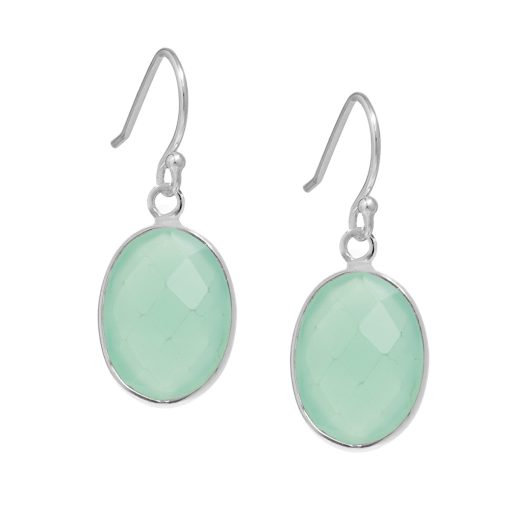 Chalcedony gemstone earrings