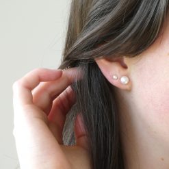 Tiny Pearl Stud Earrings