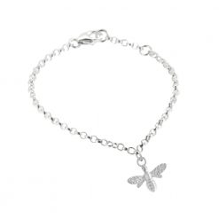 Silver Charm Bracelet with bee