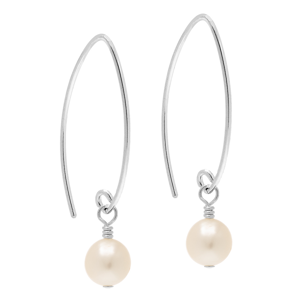 Long Drop Pearl Earrings | Freshwater Pearls | Biba & Rose