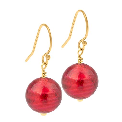 red Murano Glass earrings