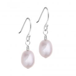 small pink pearl earrings
