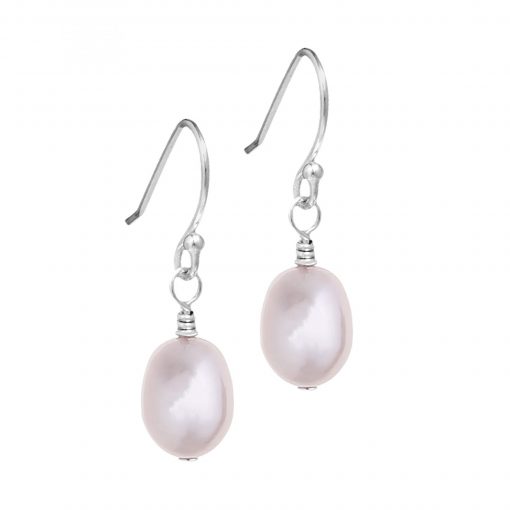 small pink pearl earrings