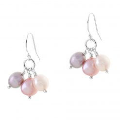 baroque pearl cluster earrings