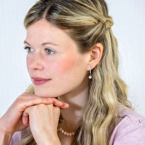 pearl and crystal earrings